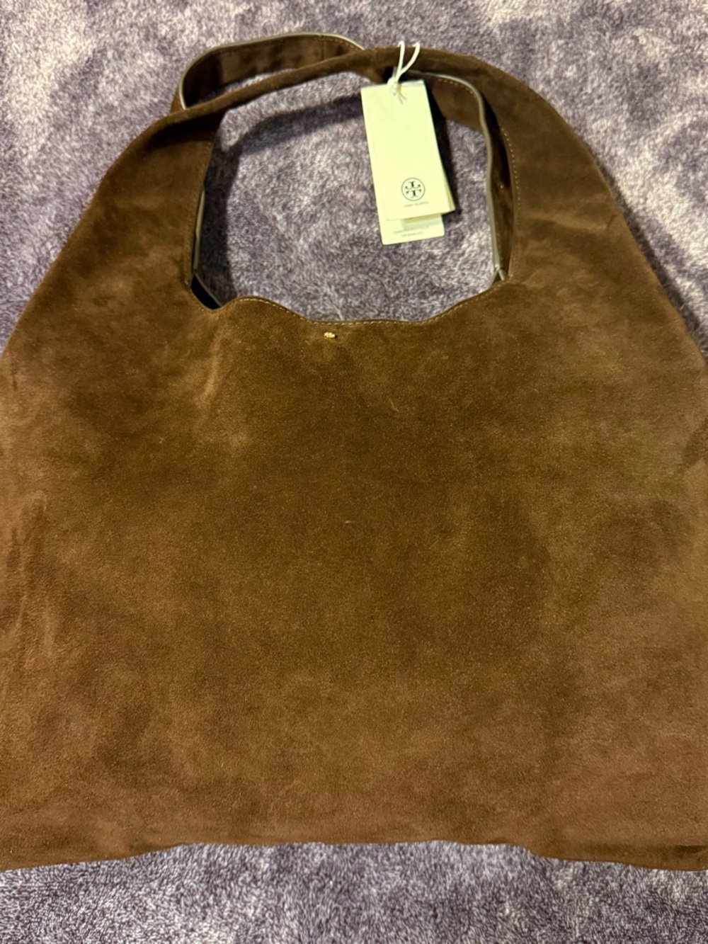 Tory Burch Brown Suede Shoulder Bag
